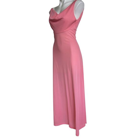 Vintage 70s John Kloss Cira Pink Babydoll Cowl Slip Dress Coquette Romantic - Picture 5 of 15